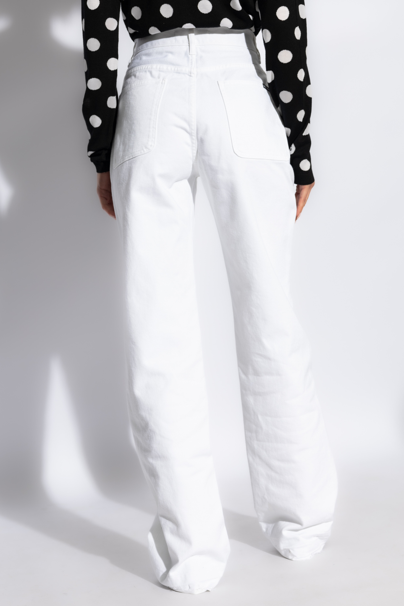 Dolce & Gabbana WHITE JEANS WITH A `VINTAGE` EFFECT ジーンズ SchaferandweinerShops Guam - White Jeans with vintage effect